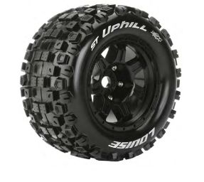 Louise R/C ST-Uphill 3.8"-1/2" Offset, Black Wheels 6.4" OD (2)