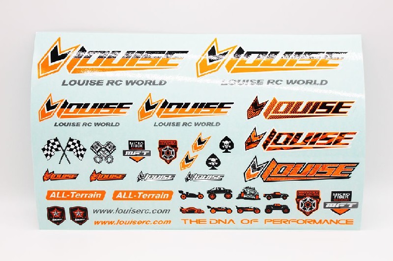 Louise R/C Sticker Sheet Neon Orange