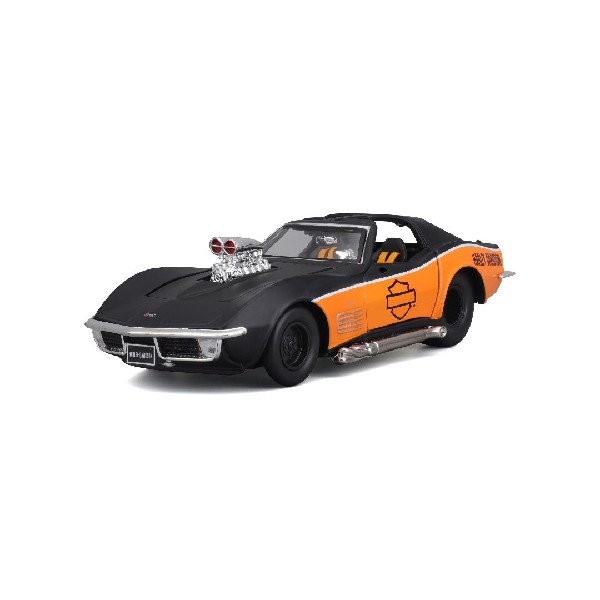 Maisto 1/25 H-D Custom 1970 Chevy Corvette (Black/Orange)