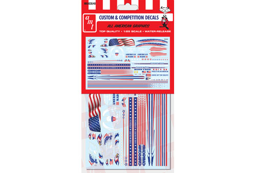 All American Graphics Decals for 1/24 or 1/25 car model kits