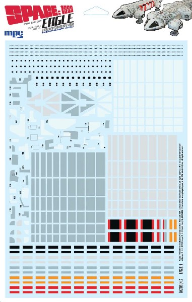 MKA 1/48 Space: 1999 22" Eagle Transporter Paneling Decals