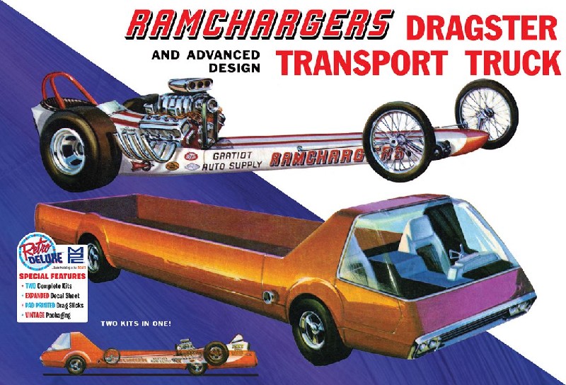 MPC Ramchargers Dragster & Transporter Truck 1/25 (Level 2)