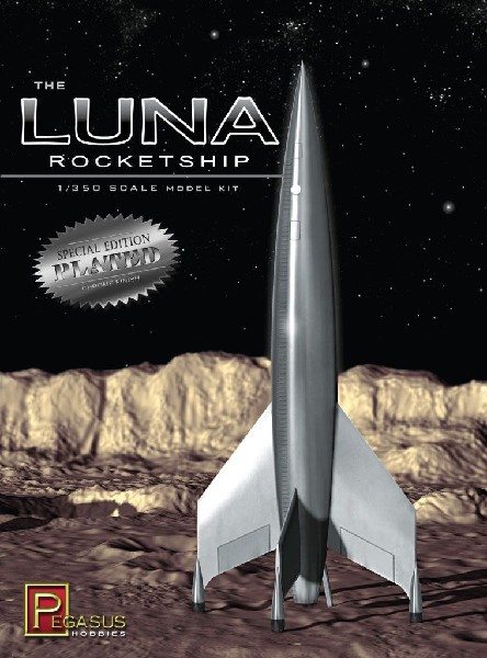 Pegasus Hobbies 1/350 Luna Rocketship Silver Plated Edition Kit