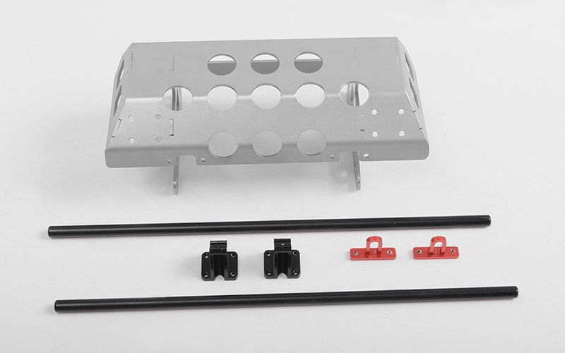 RC4WD Tarka Steel Tube Bumper with Skid Plate and D-Ring Mounts