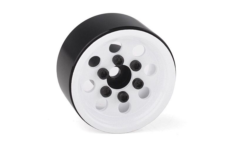RC4WD 1.0" Pro8 Stamped Steel Beadlock Wheels (White) (4)