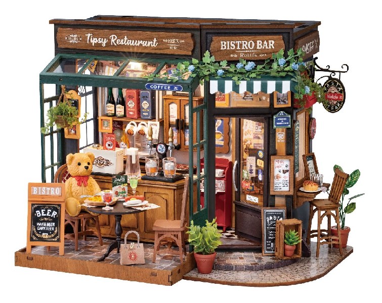 Rolife Tipsy Restaurant DIY Miniature House Kit