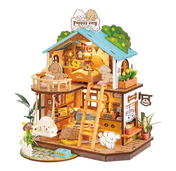 Rolife Puppy’s Cozy Villa DIY Miniature House