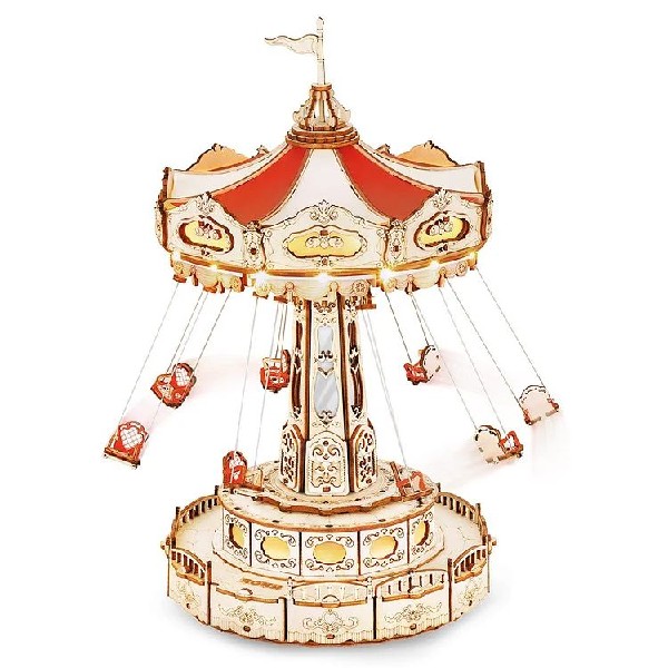 ROKR Swing Ride DIY Music Box 3D Wooden Puzzle