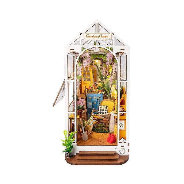 Rolife Holiday Garden House DIY Book Nook Shelf Insert