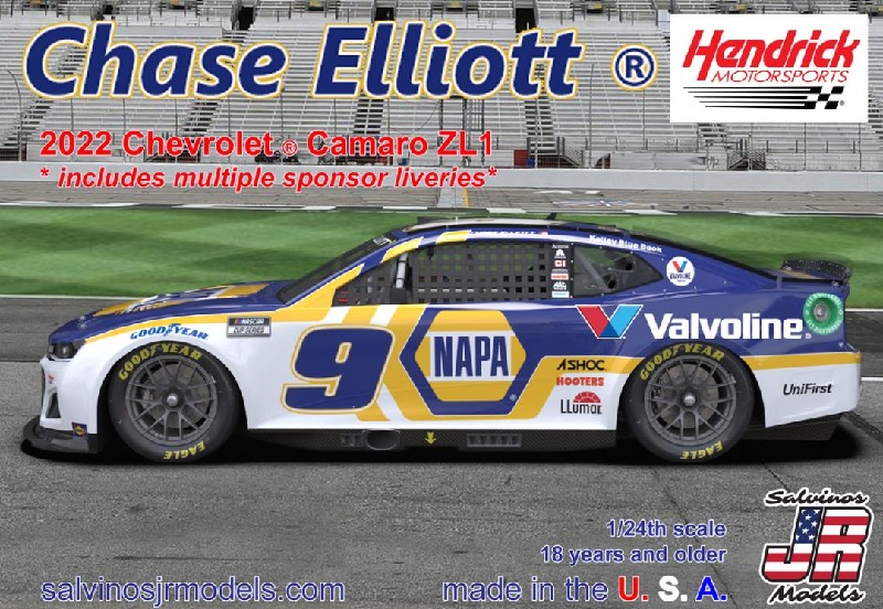Salvinos JR 1/24 Hendrick - Chase Elliott 2022 Camaro Napa