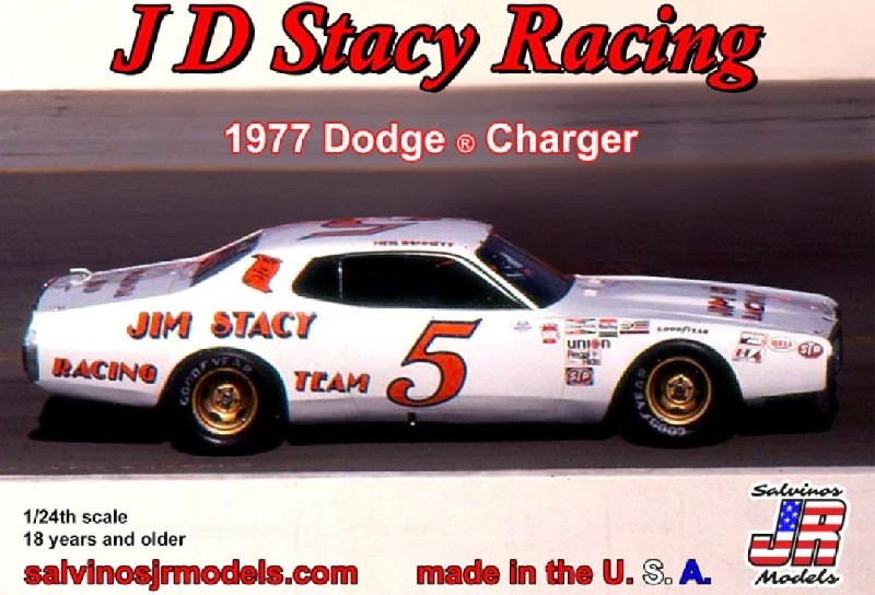 Salvinos JR Models 1/24 JD Stacy 1977 Dodge Charger Model Kit