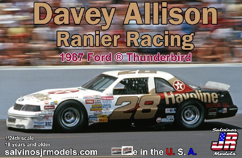 Salvinos JR Models 1/24 1987 Davey Allison Ford Thunderbird