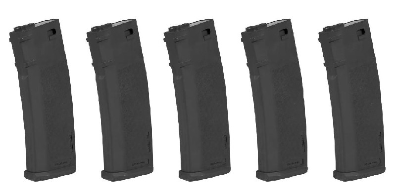 Specna Arms S-Mag Mid-Cap Magazine - Black (5pk)