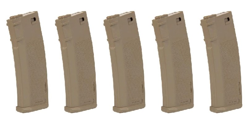 Specna Arms S-Mag Mid-Cap Magazine - Tan (5pk)