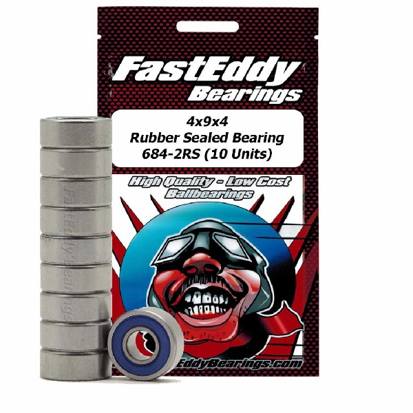 Fast Eddy 4x9x4 Rubber Sealed Bearing 684-2RS (10)