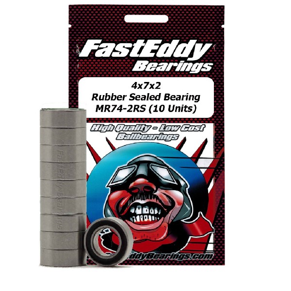 Fast Eddy Traxxas 5124 Rubber Sealed Replcmnt Brng 4x7x2.5 (10)