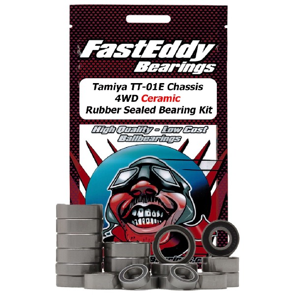 Fast Eddy Tamiya TT-01E Chassis 4WD Ceramic Rubber Sealed Kit