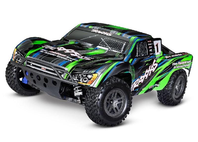 Traxxas 1/10 Slash BL-2S 4x4 RTR - Green w/ Charger & Battery