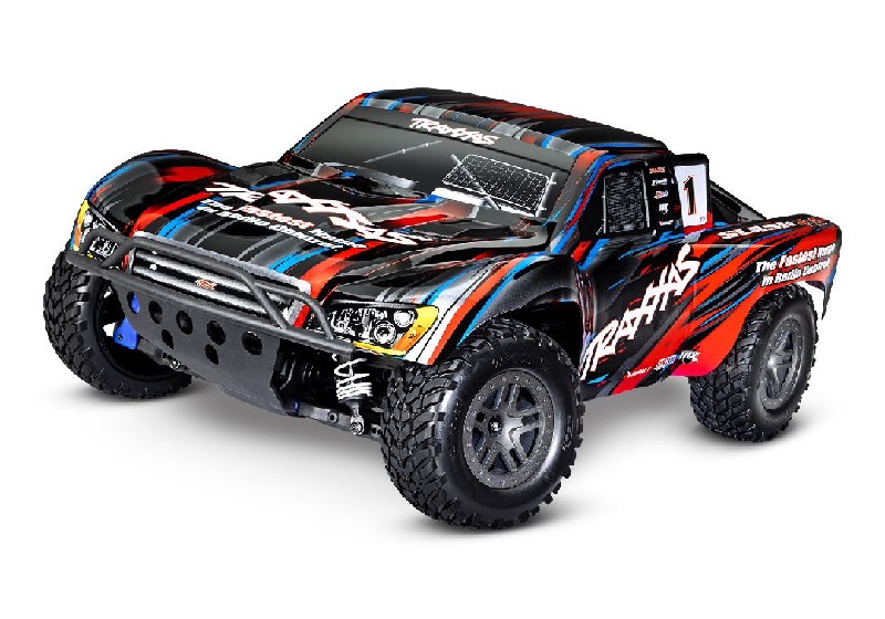 Traxxas 1/10 Slash BL-2S 4x4 RTR - Red w/ Charger & Battery