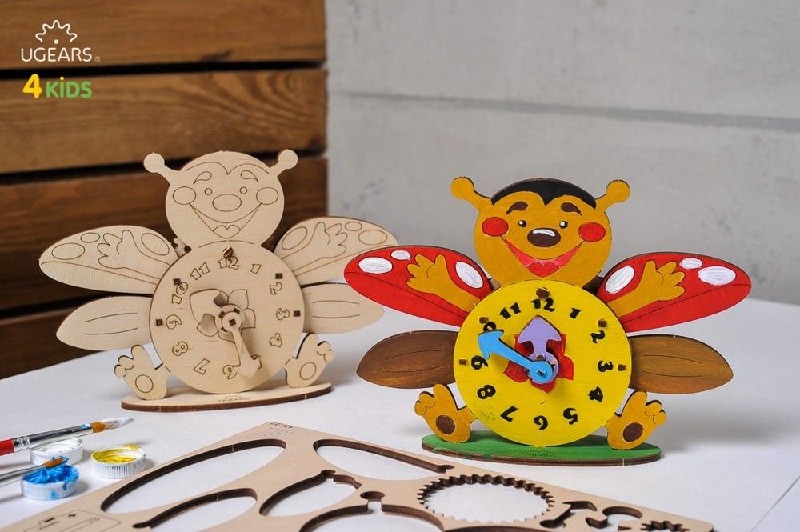 UGears Clock 3D-puzzle Coloring Model - 23 pieces