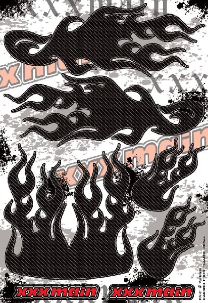 XXX Main Racing Carbon Fiber Flames